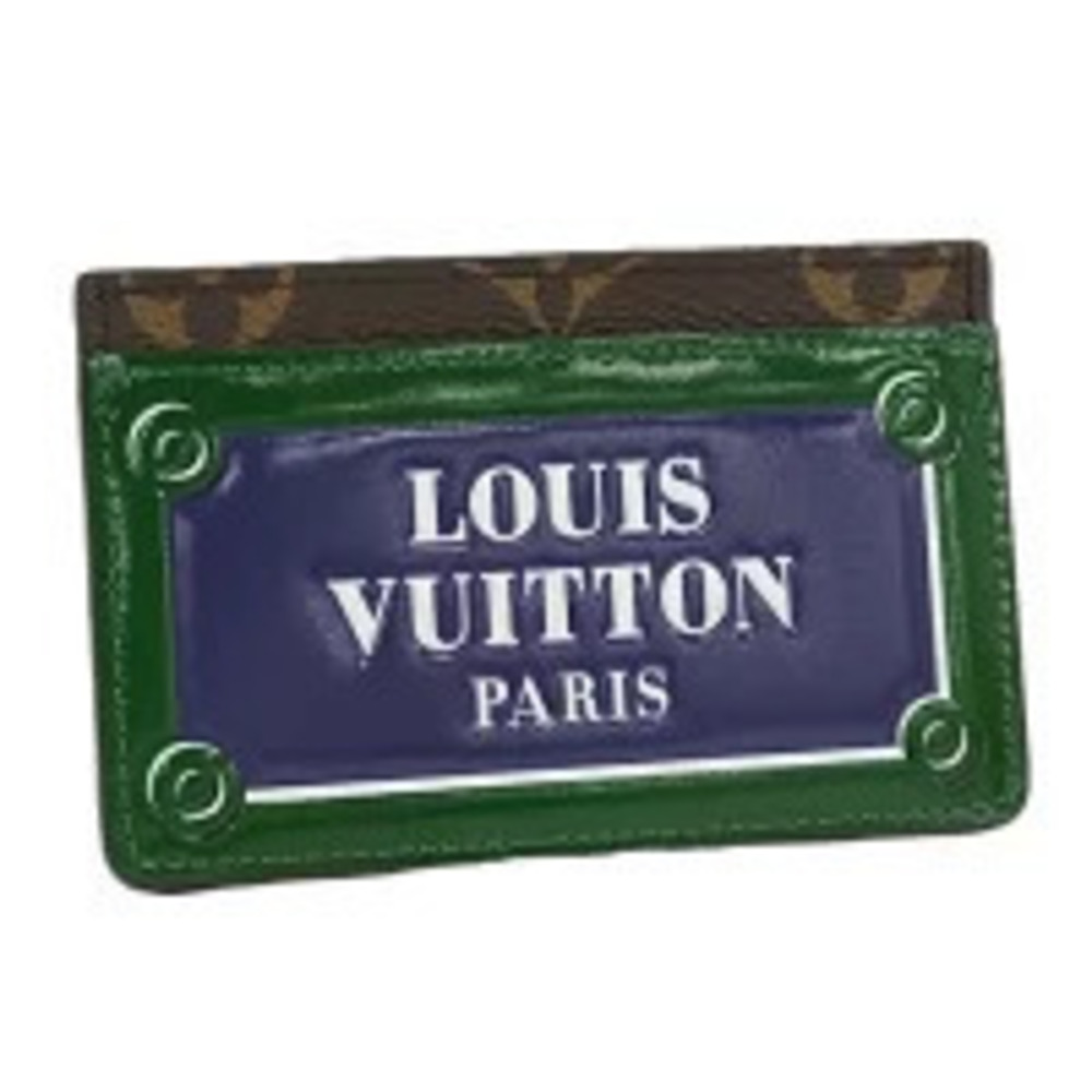 LOUIS VUITTON Portecarte Card Case Wallet Monogram Blue Vert